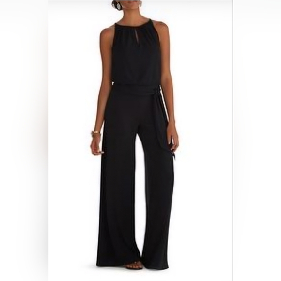 Pants - White House Black Market Black Wide Leg Jumpsuit, Size Small NWT